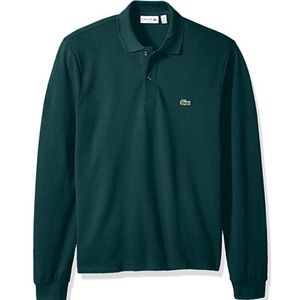 Long sleeve green Lacoste polo